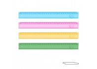 Rigla transparenta Color 30 cm